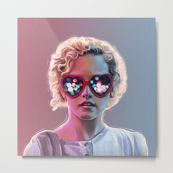 Electrick Girl Metal Print