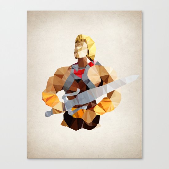 Polygon Heroes - He-Man Canvas Print