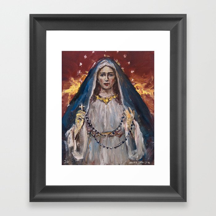 Our Lady of the Rosary Framed Art Print