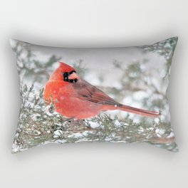 Winter's Beauty Cardinal Rectangular Pillow