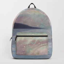 Under the Stars Backpack | Digital, Sea, Aqua, Blue, Peaceful, Outdoors, Curated, Dreamy, Minimal, Calm 