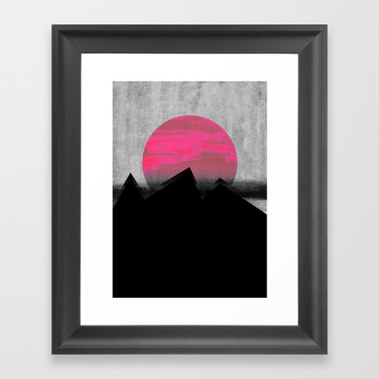 Pink Sun Framed Art Print