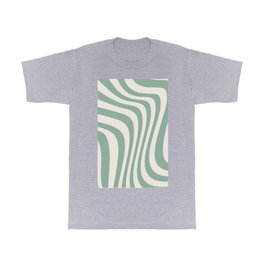 Retro Liquid Swirl Aqua T Shirt | 60S, Summer, Retroblue, Waves, Sageblue, Boho, Retrogreen, Abstract, Graphicdesign, Wavy 