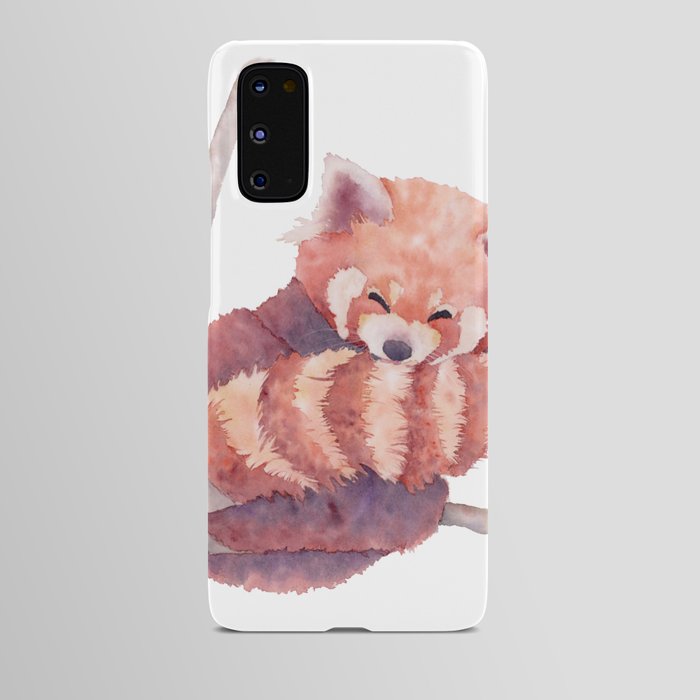 Sleepy Red Panda Watercolor Android Case