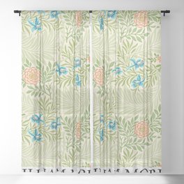 Larkspur by William Morris Sheer Curtain