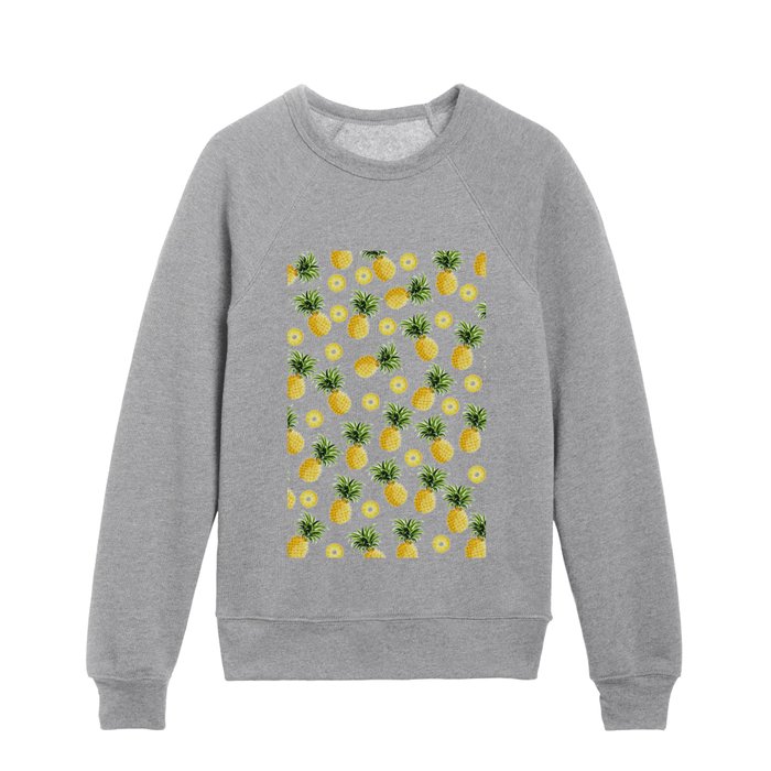 Pineapple fruit pattern Kids Crewneck