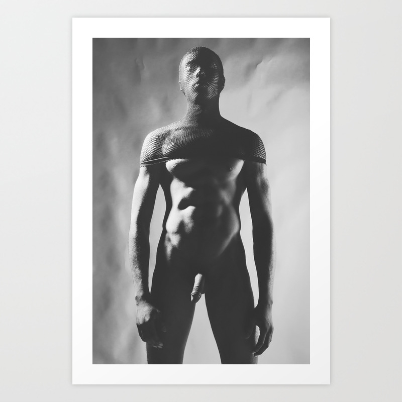 A Sexy Naked Man Dressed Up Kinky Art Print By Dreampictures Society6