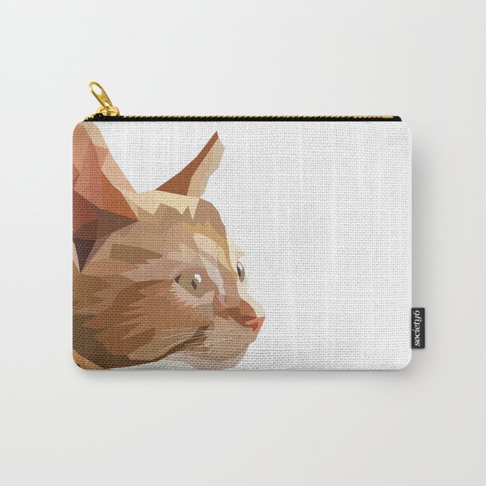 Geometric Kitten Digitally Crafted Carry-All Pouch