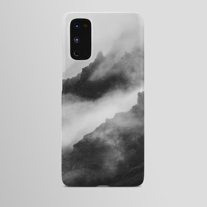 Foggy Mountains Black and White Android Case