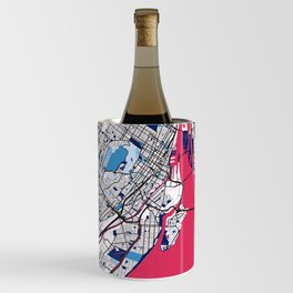 Montreal - Canada MilkTea City Map Wine Chiller