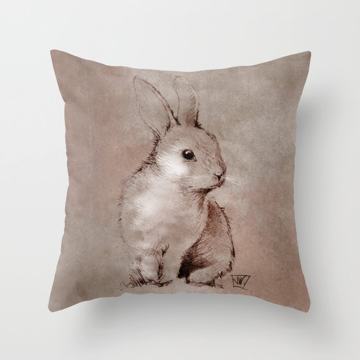 Bunny Rabbit Throw Pillow