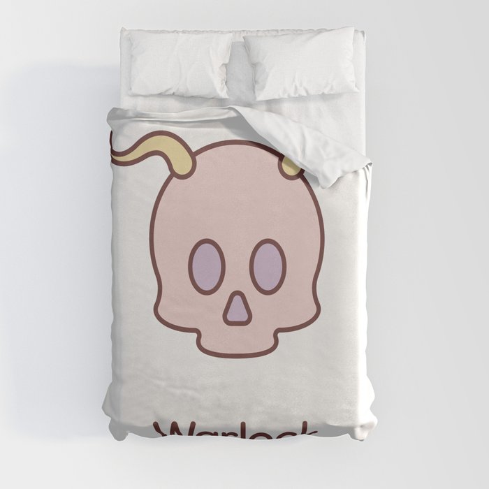 Cute Dungeons and Dragons Warlock class Duvet Cover