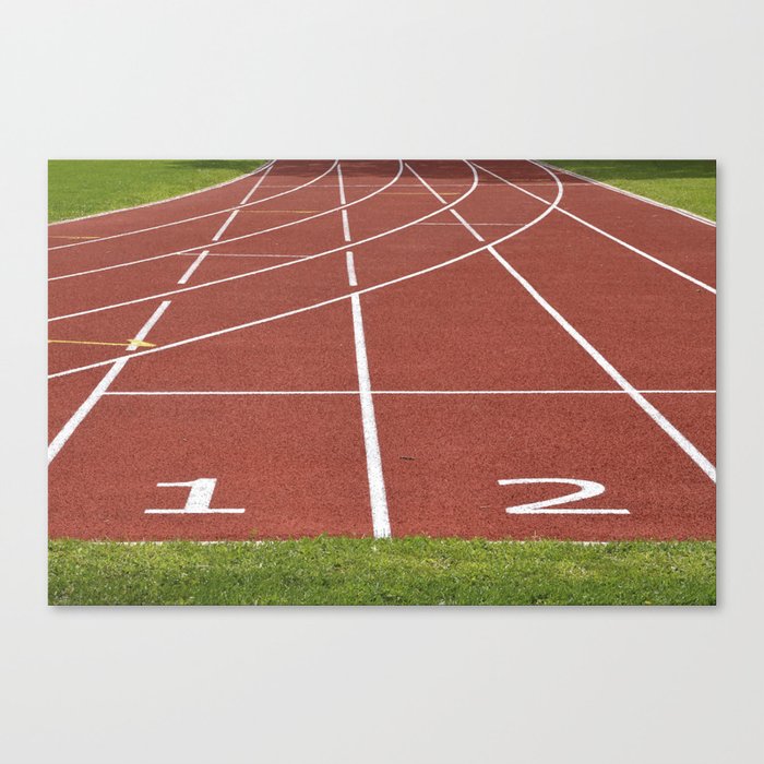 Athletics running racecourse Canvas Print