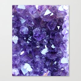 Raw Amethyst - Crystal Cluster Canvas Print