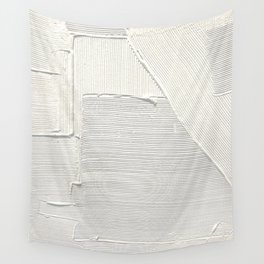 Relief [2]: an abstract, textured piece in white by Alyssa Hamilton Art Wall Tapestry