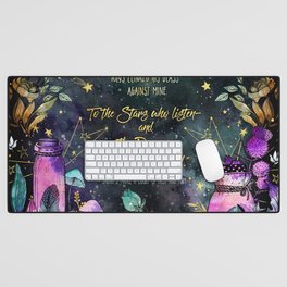 ACOTAR Quote Art To the Stars Who Listen Desk Mat