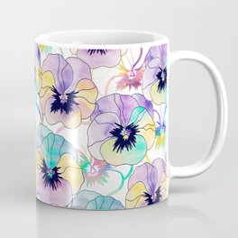 Floral pattern with pansies Coffee Mug