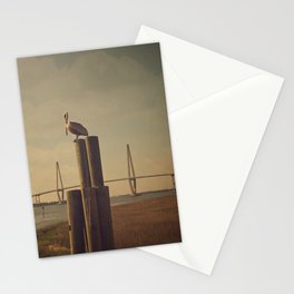 Pelican at the Cooper River Bridge Stationery Cards