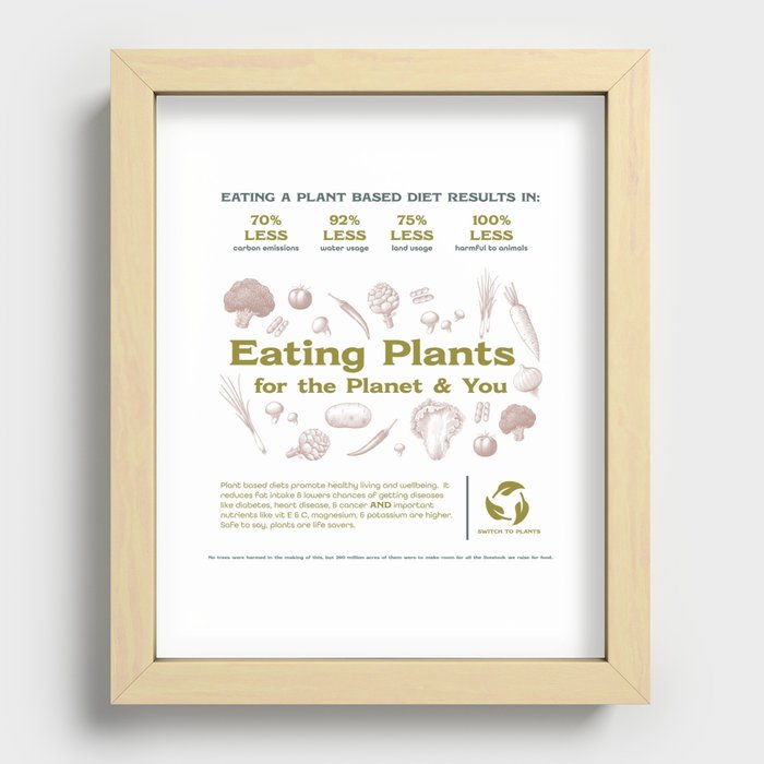 Plant Based Life Recessed Framed Print