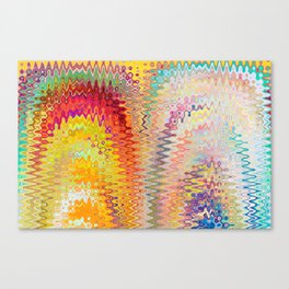 Psychedelic Wavy Abstraction Artwork Canvas Print