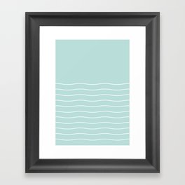 Sea Foam Green Ocean Waves Framed Art Print