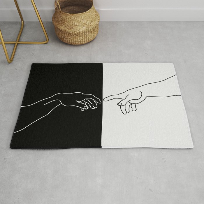 Hands of God and Adam- The creation of Adam Rug