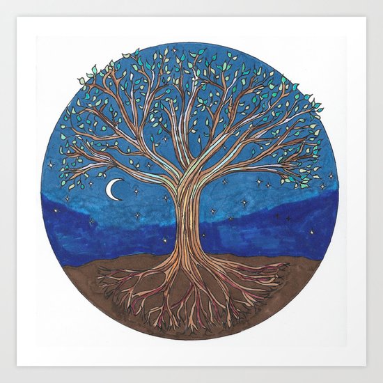 Chakra Tree Art Print By Talyaklein Society6