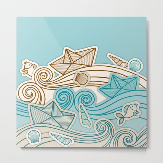 Beach fish sea Metal Print