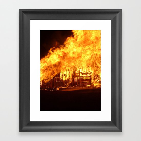Burning Down the House Framed Art Print