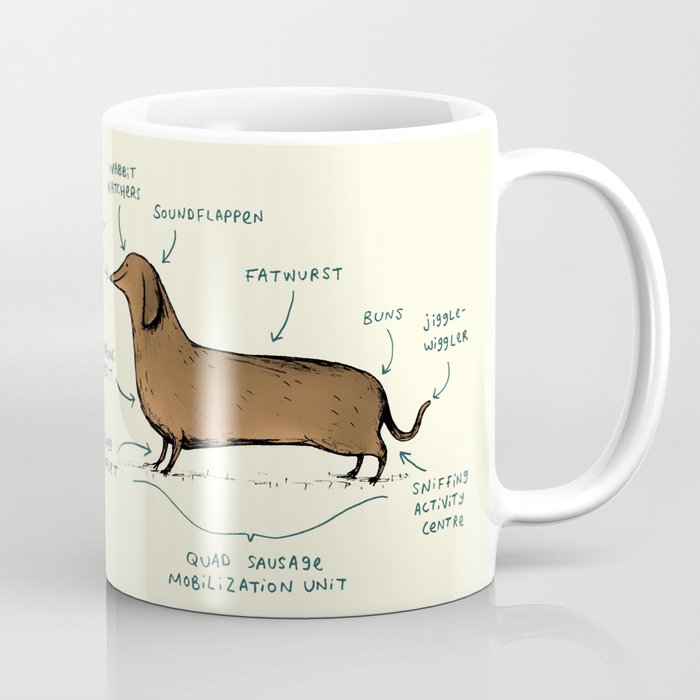 Anatomy of a Dachshund Coffee Mug