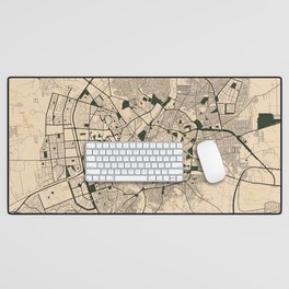 Aleppo City Map of Syria - Vintage Desk Mat