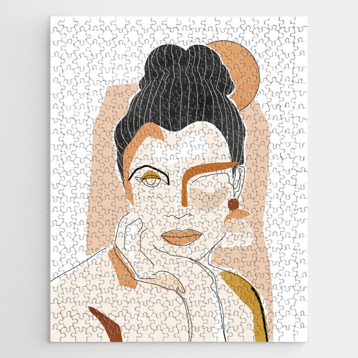 Woman With Freckles Jigsaw Puzzle