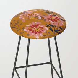 Alfons Mucha would love this flowers – honey Bar Stool