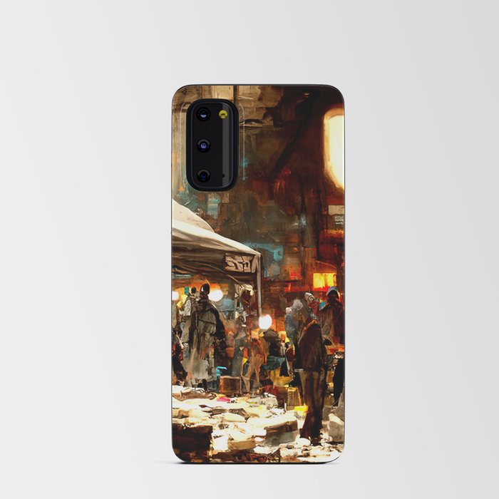 Post-Apocalyptic street market Android Card Case