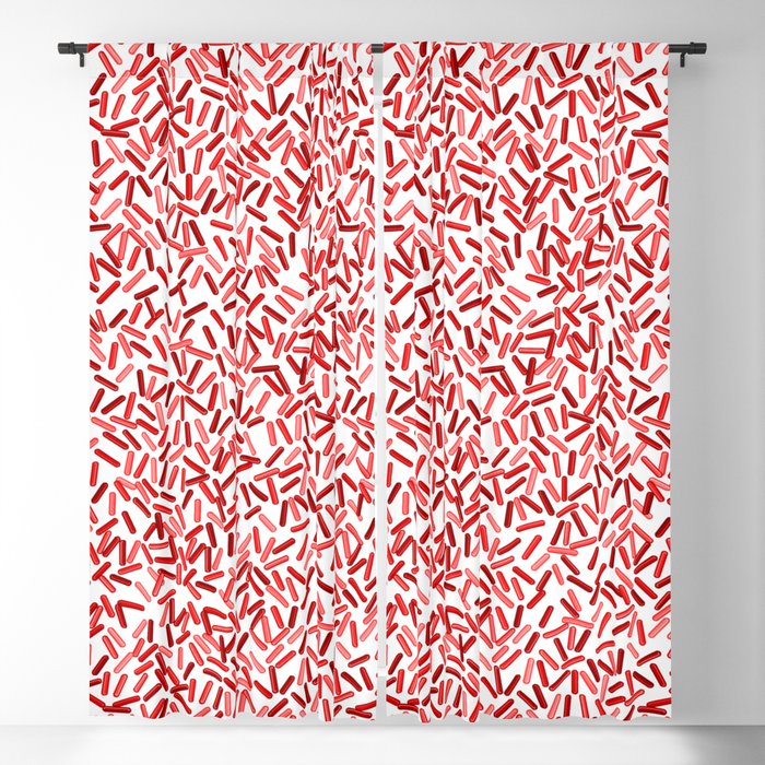Red Sprinkles Candy Pattern Blackout Curtain