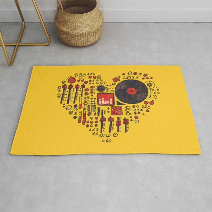 Music in every heartbeat Rug