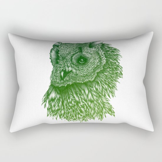 Ombre Owl Rectangular Pillow