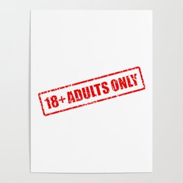 18+ Adults Only Hot Sticker Magnet And More Items Poster