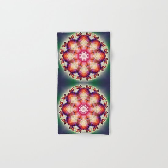 Decorative mandala abstract with translucent colors Hand & Bath Towel