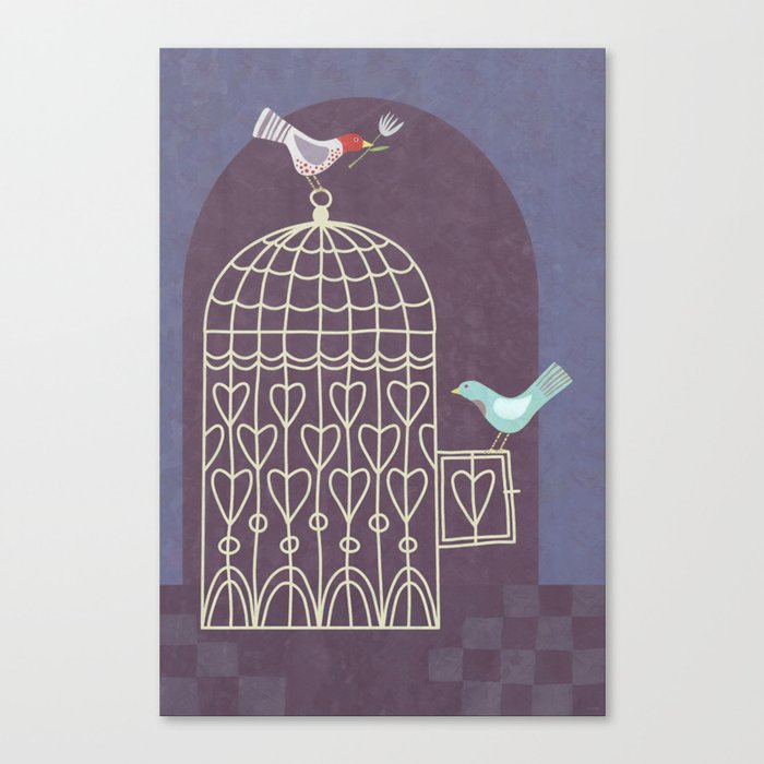 Leaving the Birdcage Canvas Print