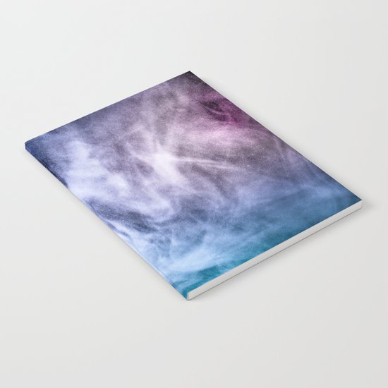 Blue and purple abstract heavenly clouds Notebook