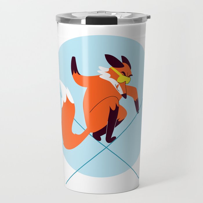 Fox skier Travel Mug