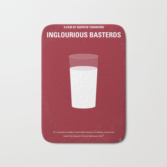No138 My Inglourious Basterds minimal movie poster Bath Mat
