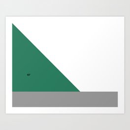 Green Triangle Abstract #minimal #design #kirovair #buyart Art Print