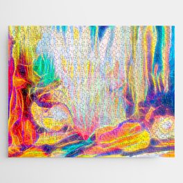 Neon Bright Abstract Artwork #4 Jigsaw Puzzle