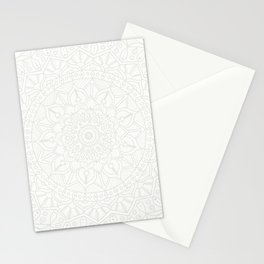 Cream on White Mandala Circle of Life Stationery Cards