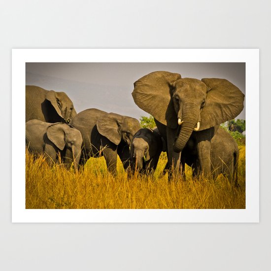 The Whole Family is Here Art Print