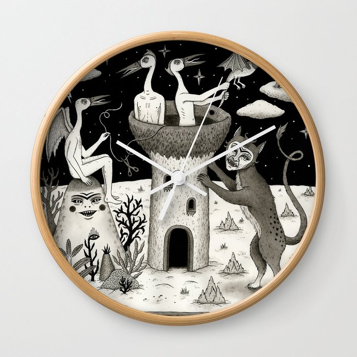 Scissors, String and Solitude  Wall Clock