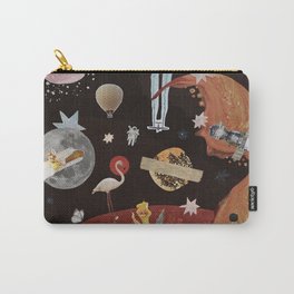 On the Sun Carry-All Pouch | Stars, Glitter, Pattern, Retro, Modern, Flamingo, Old, Curated, Decoupage, Astronaut 