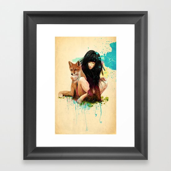Fox Love Framed Art Print